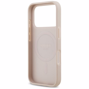Guess 4G Circle Classic Logo MagSafe Suojakuori iPhone 17 Prolle - vaaleanpunainen