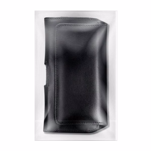 ROYAL universaali vaakasuora nahkainen vyökotelo koko M IPHONE 12 MINI / 13 MINI / SAMSUNG A40 / S8 / XIAOMI 12 / Redmi 5A musta