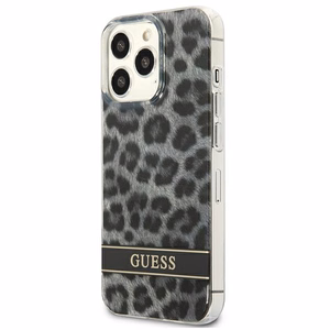Guess GUHCP13LHSLEOK iPhone 13 Pro / 13 6.1" harmaa/harmaa kovakotelo Leopardi