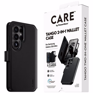 CARE by PanzerGlass Tango 2-in-1 lompakkosuojakuori Samsung Galaxy S26 Ultra musta