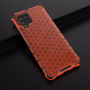 Honeycomb Case armor cover with TPU Bumper for Samsung Galaxy A42 5G red