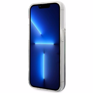 Guess GUHCP14LLFLSB iPhone 14 Pro 6.1 "sininen / sininen kovakotelo Kukka Nestemäinen Glitteri