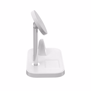 Tech-Protect QI15W-A22 MagSafe inductive charger with 3in1 MagSafe stand for smartphone / Apple Watch / AirPods - white