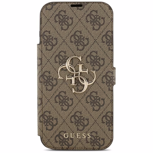 Guess Book 4G Metal Logo -suojakuori iPhone 17 Pro Max - ruskea