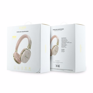 Wireless headphones Guess ENC Metal 4G Script Logo pink