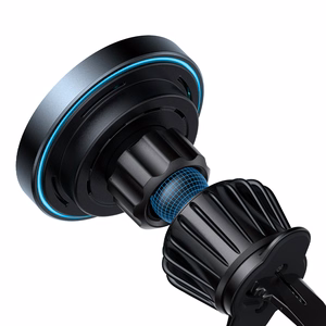 Wireless car charger+holder Joyroom (JR-ZS240 Pro) Magnetic (MagSafe 15W) for using on ventilation grille black