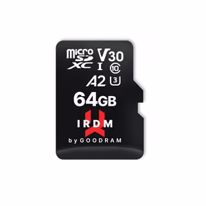 GoodRam muistikortti IRDM 64GB microSD UHS-I U3 A2 V30 adapterilla