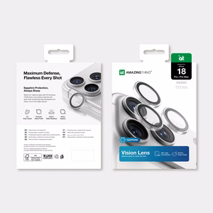 AmazingThing Titan Vision Lens safiirilasinen kameran linssinsuojus mallille iPhone 18 Pro / 18 Pro Max – väri: läpinäkyvä