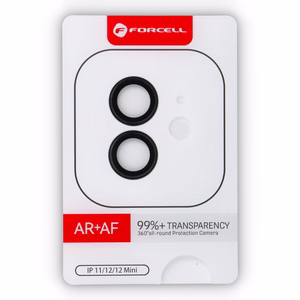 Kameran lasi iPhone 12 / 12 Mini:lle Forcell Premium musta