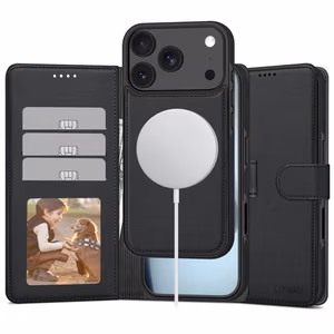 Tech-Protect Wallet MagSafe Suojakuori iPhone 17 Pro:lle - Matta Musta