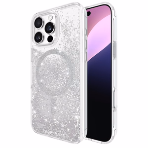Case-Mate Waterfall MagSafe suojakuori iPhone 16 Pro Max -laitteelle, hopeanvärinen