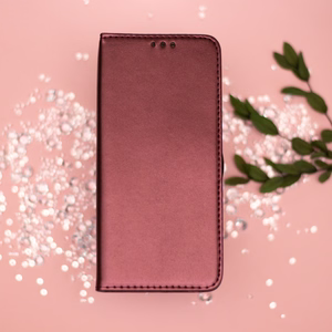 Smart Magnetic case for Motorola Moto G55 burgundy