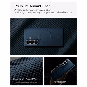 Spigen AirSkin Aramid MagFit MagSafe suojakuori mallille Samsung Galaxy Z Fold 8 Ultra – tummansininen