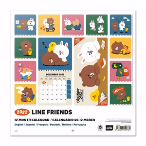 Line Friends -kalenteri 2022, 30 × 30 cm