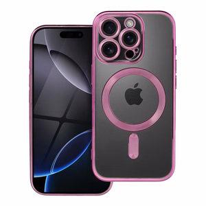 Suojakuori iPhone 16 PRO:lle Electro Mag Cover yhteensopiva MagSafe-version kanssa vaaleanpunainen