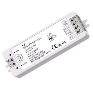 V2 LED-ohjain 12-24V, 2x5A