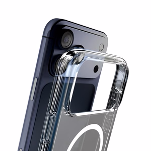 Puro Impact Clear D3O TPU+PC suojakuori MagSafe-yhteensopiva iPhone 17 Pro:lle - läpinäkyvä