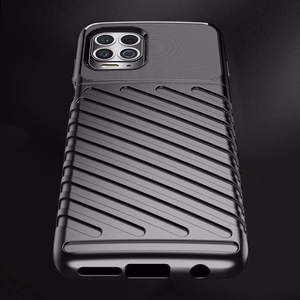 Thunder Case Joustava Kova Rugged Cover TPU Kotelo Motorola Moto G100 / Edge S musta