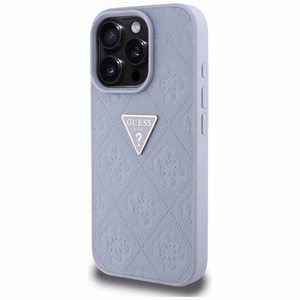 Guess Hardcase PU Grained Hot Stamp 4G Triangle Metal Suojakuori iPhone 16 Pro Max 6,9":lle - violetti