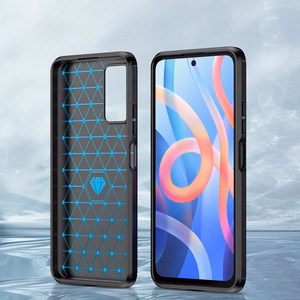 Carbon Case Joustava kansi Hylsy Xiaomi Redmi Note 11 musta