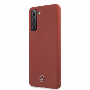 Mercedes Silikoni Line kotelo Samsung Galaxy S21 - punainen