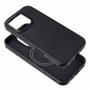 Case for iPhone 15 Carbon Elite Mag Cover compatible with MagSafe black