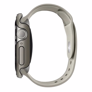 Uniq Valencia kotelo Apple Watch Series 46mm hopea/titaaninhopea