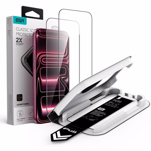 ESR UltraFit Classic 2 kpl karkaistuja laseja malleille iPhone 18 Pro / 17 Pro, musta