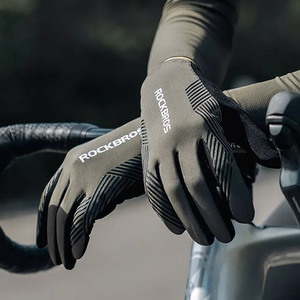 Rockbros 16110006003 shock-absorbing cycling gloves size L - green and black