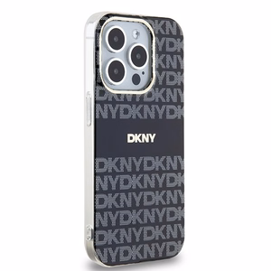 DKNY alkuperainen kovakuori IML Mono ja Raita MagSafe DKHMP15LHRHSEK iPhone 15 Pro:lle - musta