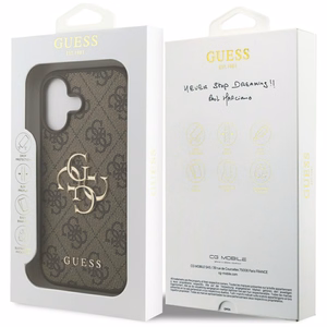 Guess 4G Big Logo Suojakuori iPhone 17:lle - Ruskea