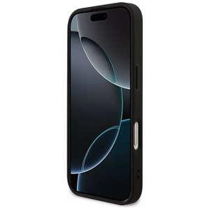 Guess Grained Ring MagSafe Suojakuori iPhone 17:lle - Musta
