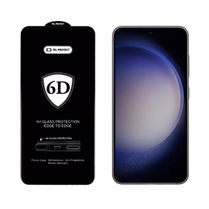 Tel Protect Full Glue 6D Tempered Glass for SAMSUNG GALAXY S23 PLUS BLACK
