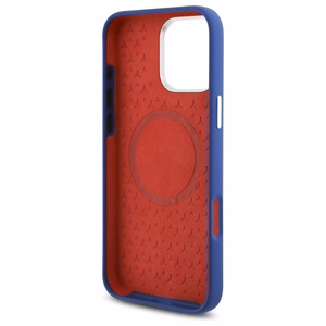 Mercedes Silikoninen Red Stripe MagSafe suojakuori iPhone 16 Pro Max:lle - tummansininen