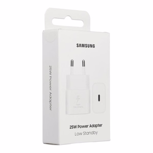Alkuperäinen Samsung EP-T2510NWEGEU USB-C PD 25W GaN seinälaturi, valkoinen, blisteripakkaus