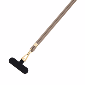 3mk EasyClip Elite puhelimen kaulahihna, Taupe (kultaiset osat)