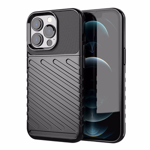 Thunder Case Joustava Kova Rugged Cover TPU Kotelo iPhone 13 Pro musta