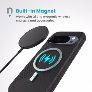Speck Presidio2 Grip Magnet case for Google Pixel 10 / 10 Pro, Black / Slate Grey