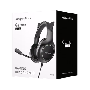 Kruger&Matz Gamer Kids -pelikuulokkeet lapsille, mustat