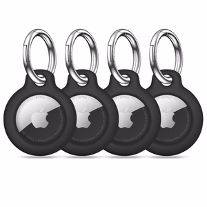 Tech-Protect Rough 4-pack Suojakuori Apple AirTag 1 / 2 -lle - musta
