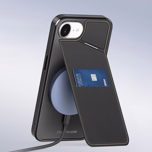 DUX DUCIS RAFI II MAG -suojakuori jalustan kanssa MagSafe-yhteensopiva iPhone 16e:lle musta