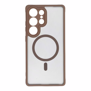 Suojakuori Samsung S25 PLUS:lle Full Matte Mag Cover yhteensopiva MagSafe ruskea