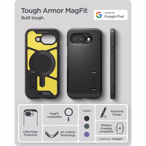 Spigen Tough Armor Mag MagSafe -suojakuori Google Pixel 10A:lle - musta