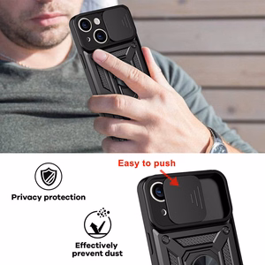 Slide Camera Armor Case for Xiaomi Redmi 14C Black