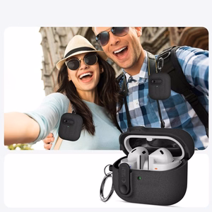 Tech-Protect Slim Hook Suojakuori Samsung Galaxy Buds 3 / 3 FE / 3 Pro:lle - Musta