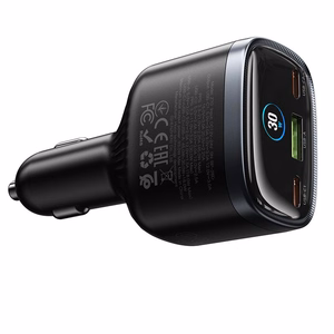 Hoco Z70 -autolaturi, USB-A + 2 × USB-C, PD QC3.0, 93 W, musta