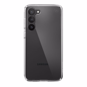 Speck Presidio Perfect-Clear case for Samsung Galaxy S23+, with Microban antimicrobial protection