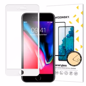 Näytönsuojalasi "Wozinsky 5D Full Glue" Apple iPhone 7/8/SE 2020/SE 2022:lle, suojakuoren kanssa yhteensopiva, valkoinen