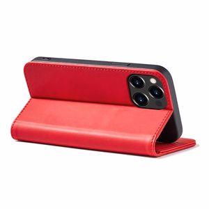 Magneetti Fancy Case tapauksessa iPhone 14 Pro Max flip kansi lompakko jalusta punainen