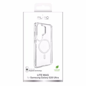 Puro LITE MAG suojakuori Samsung Galaxy S26 Ultra:lle yhteensopiva MagSafen kanssa - läpinäkyvä